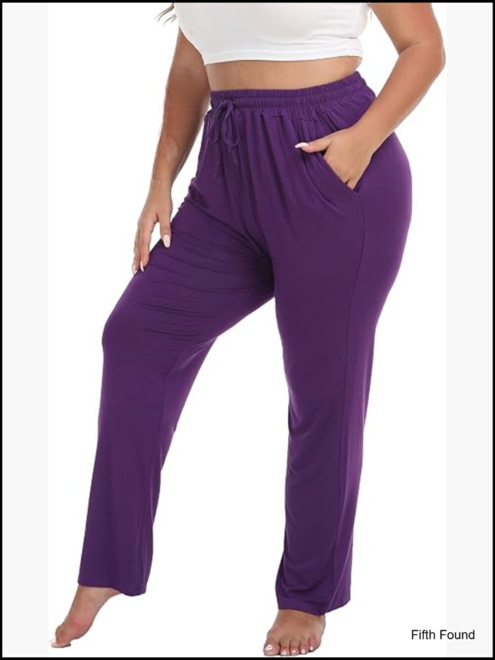 Plus Size Lounge Pants Yoga Sweatpants Jogger with Pockets Drawstring